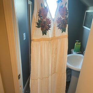 Lulus white boho dress